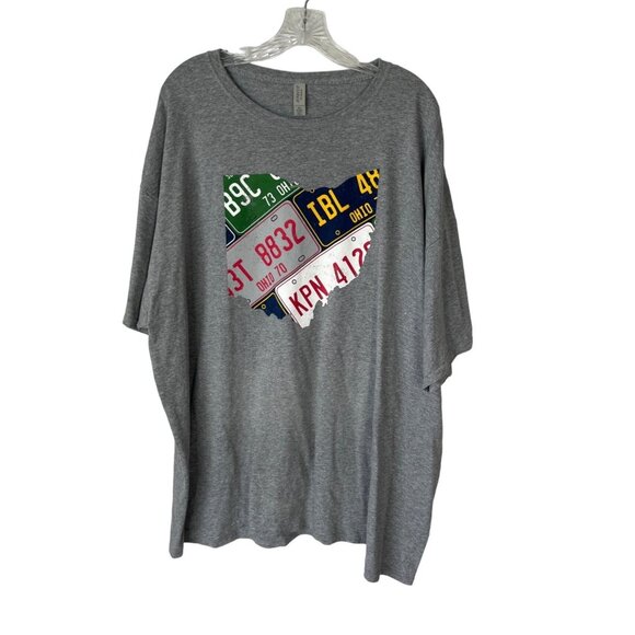 Jerzees Other - Jerzees Graphic Tshirt Mens 3XL Gray Ohio License Plates
